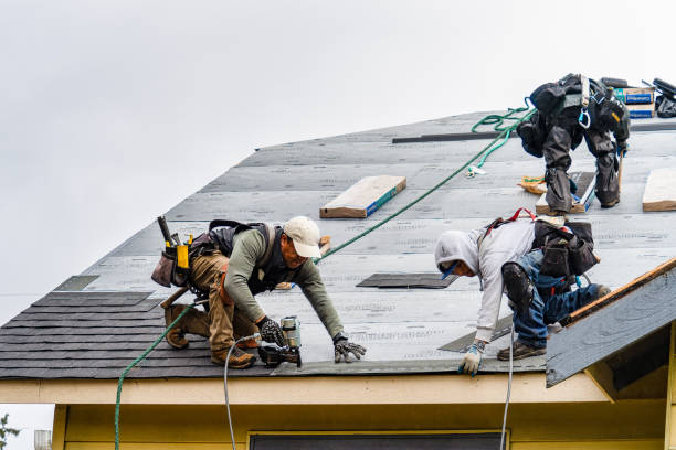 Professional Gutter Installation technician working in Orrstown, PA